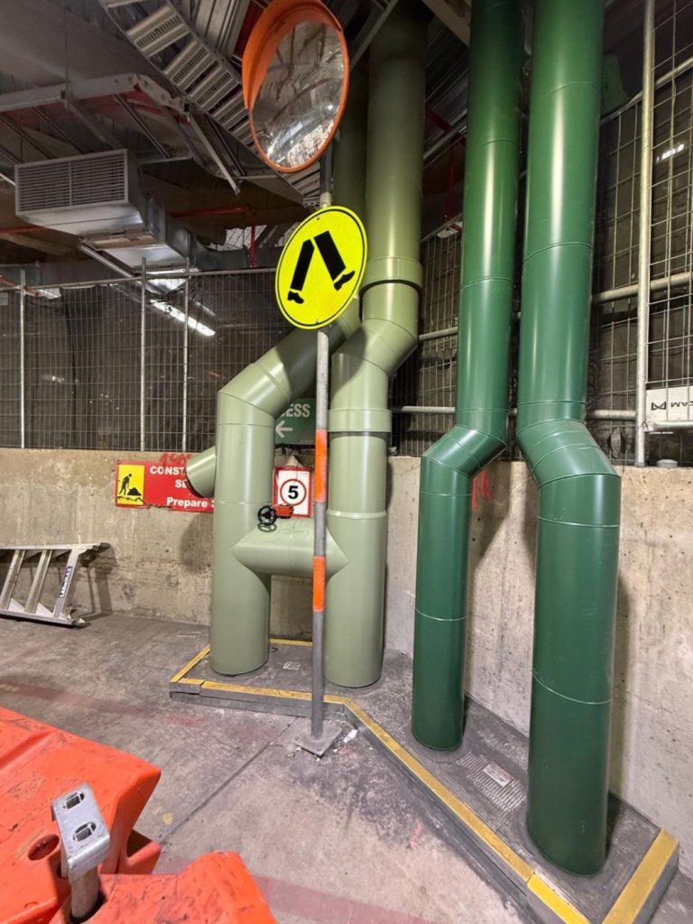 Colour coded Colorbond pipework, photo 2